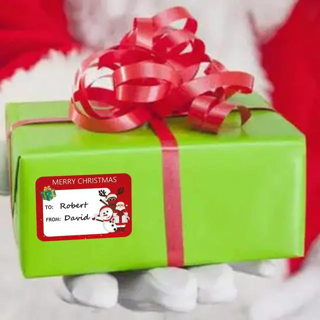 Alt view image 4 of 7 - 120Pack Christmas Labels Stickers 65 x 45mm Christmas Name Gift Labels