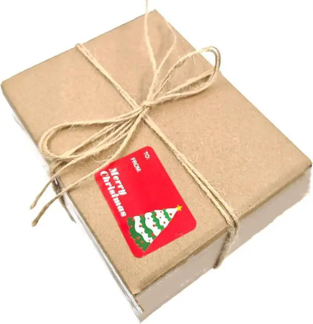 Alt view image 3 of 5 - RIKWOG Christmas Gift Tags Sticker, 180Pcs Self Adhesive Christmas Labels Stickers Xmas Name Tag Holiday Stickers for Present Decorations Wrapping Paper DIY Xmas Gift