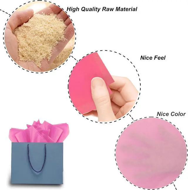 Alt view image 4 of 7 - 120 Sheet Mix Pink Tissue Paper HMUIKFRY 20x14Inch Wrapping Paper