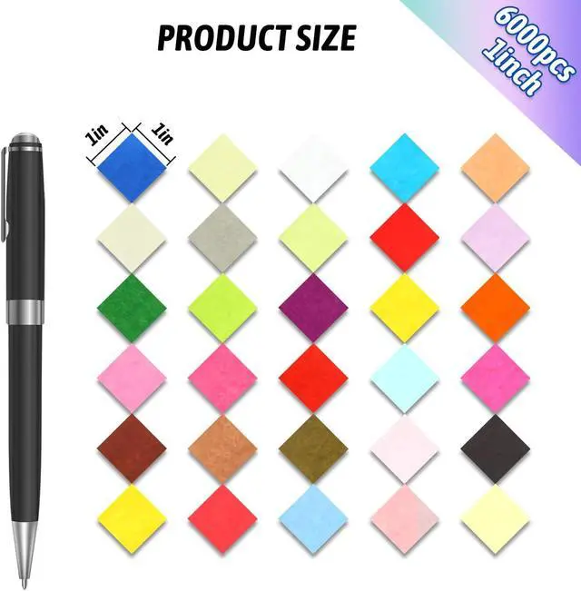 Alt view image 2 of 6 - CCINEE 6000 Pcs 1 Inch Tissue Paper Squares, 30 Assorted Colors Art Rainbow Tissue Paper Multicolor Tissue Mosaic Squares for Arts Craft DIY Project Scrapbooking Party Supply
