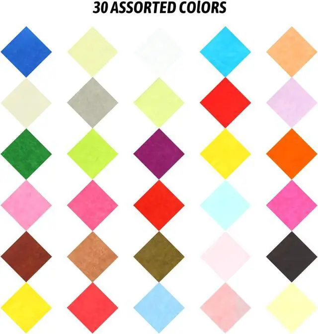Alt view image 3 of 6 - CCINEE 6000 Pcs 1 Inch Tissue Paper Squares, 30 Assorted Colors Art Rainbow Tissue Paper Multicolor Tissue Mosaic Squares for Arts Craft DIY Project Scrapbooking Party Supply