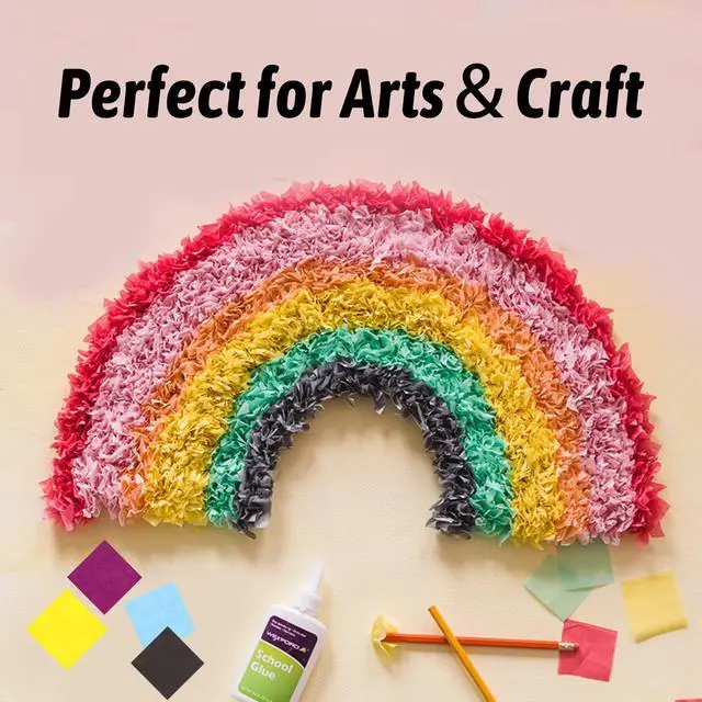 Alt view image 4 of 6 - CCINEE 6000 Pcs 1 Inch Tissue Paper Squares, 30 Assorted Colors Art Rainbow Tissue Paper Multicolor Tissue Mosaic Squares for Arts Craft DIY Project Scrapbooking Party Supply