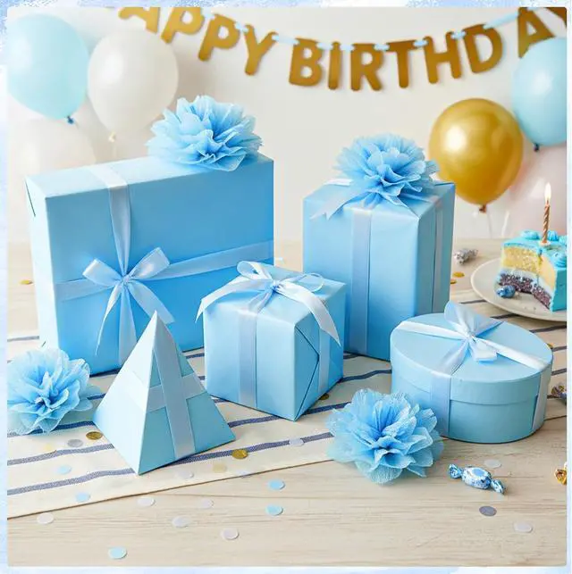 Alt view image 4 of 6 - woric 160 Sheets Light Blue Tissue Paper for Gift Bags 20 X 14 Inches