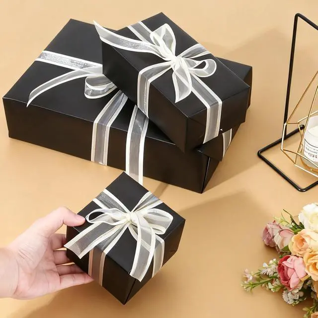 Alt view image 6 of 7 - Black Wrapping Paper, 17In x 33Ft Gift Wrapping Paper, Matte Metallic Paper
