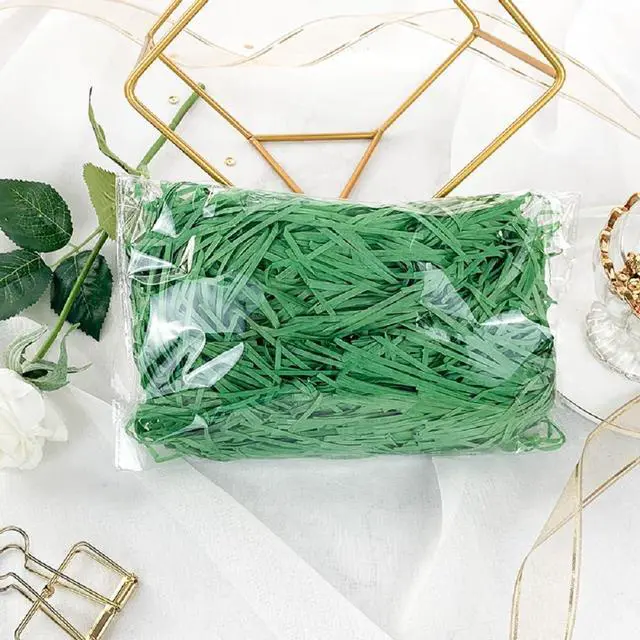 Alt view image 2 of 4 - LKQBBSZ Green Easter Grass Raffia Paper Shreds Easter Basket Grass Paper Filler for Easter Gift Wrap Party Decoration