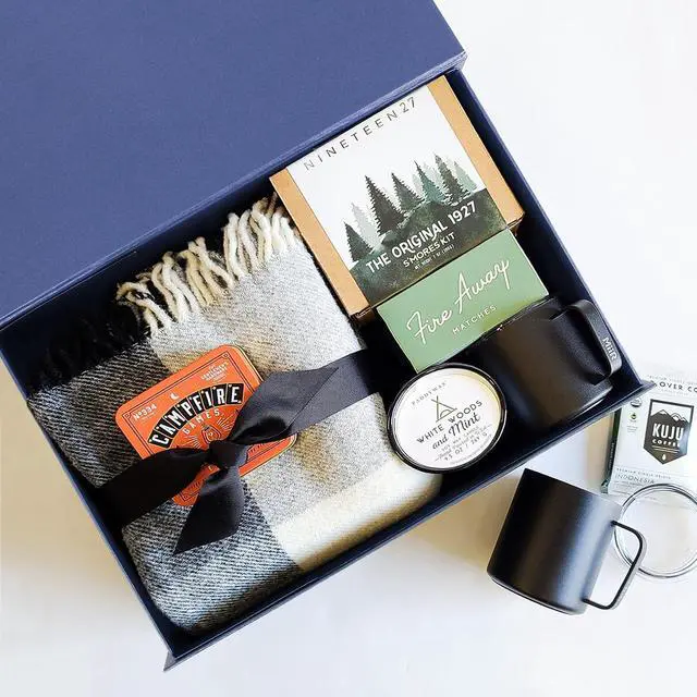 Alt view image 7 of 7 - Aimyoo Navy Blue Collapsible Gift Box with Magnetic Closure Lids 10.5x7x3 in, Medium Bridesmaid Groomsman Proposal Boxes, Rectangle Present Box for Graduation Birthday Storage (1 Pack)