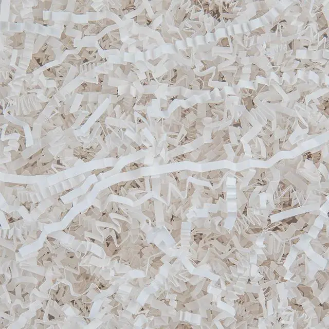 Main image of Caleihd Crinkle Cut Paper Shred Filler Gift Cushion Streamer White