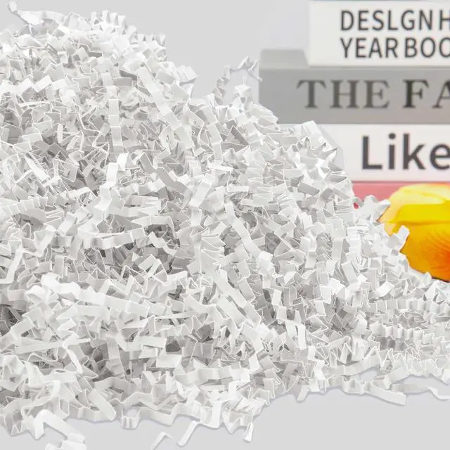 Alt view image 2 of 6 - Caleihd Crinkle Cut Paper Shred Filler Gift Cushion Streamer White
