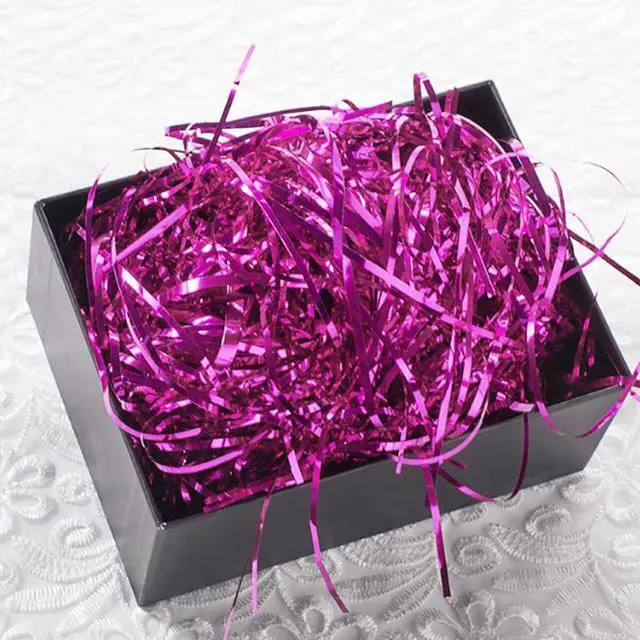 Alt view image 2 of 7 - Amsthow Gift Wrap Shredded Filler Basket Grass 1/2 LB Shiny Pink Cut Shred Raffia Box Stuffing for Easter Birthday Wedding Wrapping Shower