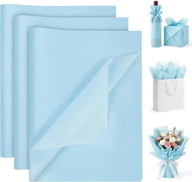Main image of Koogel Light Blue Tissue Paper 120 Sheets, 20 X 14 inch for Gift Bags