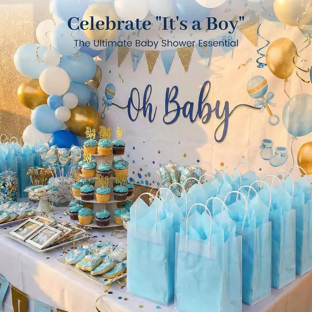 Alt view image 2 of 7 - Koogel Light Blue Tissue Paper 120 Sheets, 20 X 14 inch for Gift Bags