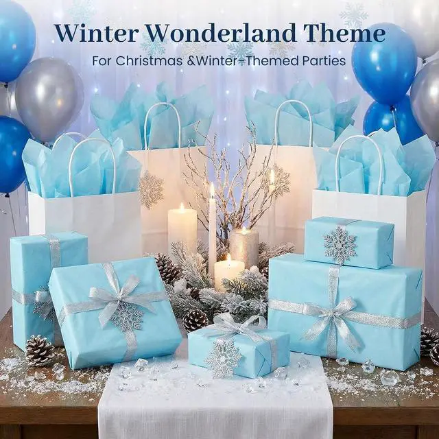 Alt view image 3 of 7 - Koogel Light Blue Tissue Paper 120 Sheets, 20 X 14 inch for Gift Bags