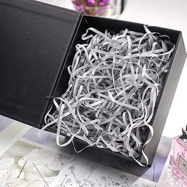 Alt view image 5 of 7 - LJY Silver Crinkle Paper Shreds, 100 g Gift Filler for Basket Filler