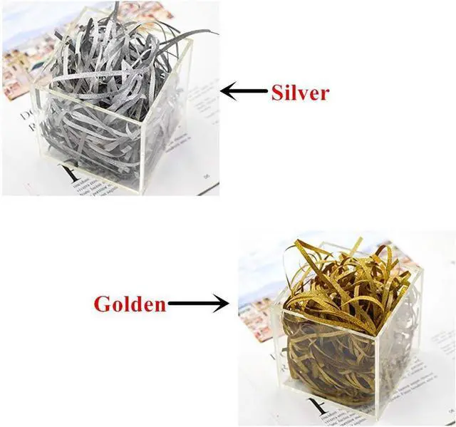 Alt view image 6 of 7 - LJY Silver Crinkle Paper Shreds, 100 g Gift Filler for Basket Filler