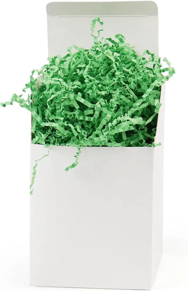 Alt view image 3 of 7 - JIWINNER 4 oz Crinkle Paper Filler for Gift Wrapping, Green Shredded Paper For Gift Baskets, Crinkle Paper for Christmas Easter Wedding Birthday Craft Gift Boxes Bags Basket Filler Decoration