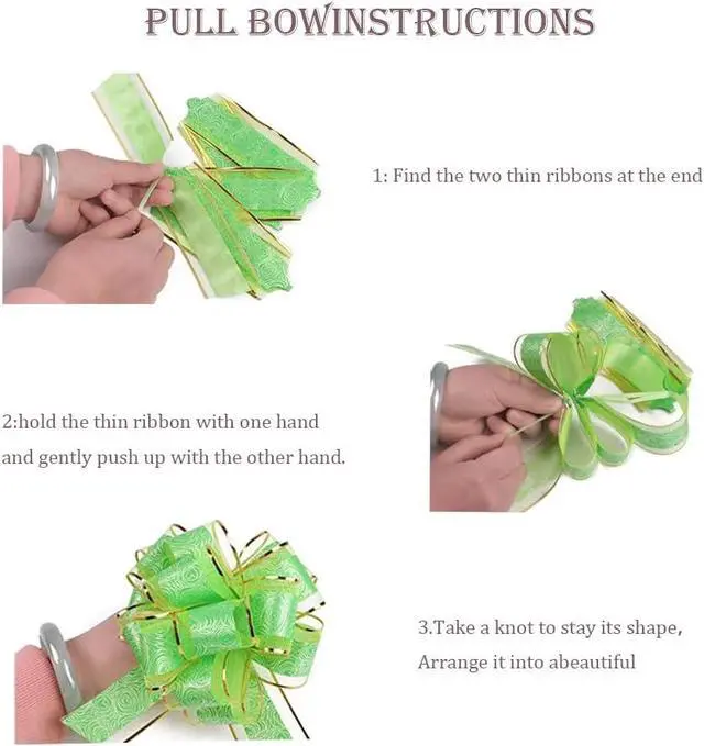 Alt view image 6 of 6 - HSXJJ Pull Bows for Gift Wrapping,6 PCS Gold Gift Bow,6 inches Bow for Gift Basket,Gift Wedding Ribbon Bows for Wrapping Boxes or Flower Decorations(Gold)