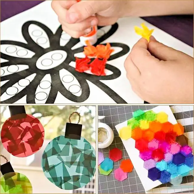 Alt view image 3 of 7 - Jyongmer 9000 Sheets 1 Inch Colored Tissue Paper Squares 30 Assorted Colors