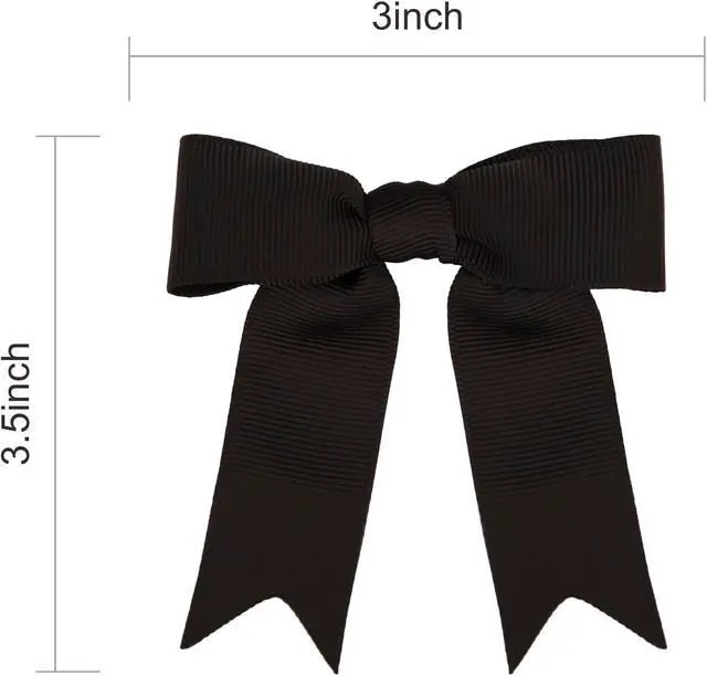Alt view image 2 of 6 - Meseey 50 Pcs 3 Inches Black Grosgrain Ribbon Twist Tie Bow Pretied Premade Craft Bows for Treat Bags Gift Wrapping Basket Wedding Baby Shower Brithday Valentine's Day Christmas Party