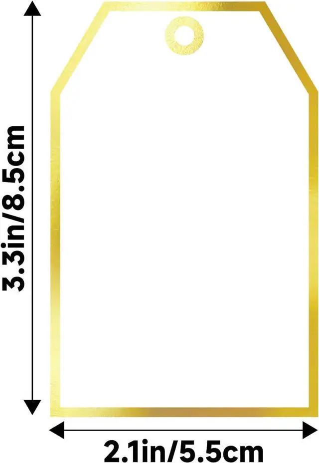 Alt view image 2 of 7 - G2PLUS Gift Tags with String, 100Pcs White Blank Gift Wrap Tag, 3.3x2.2in