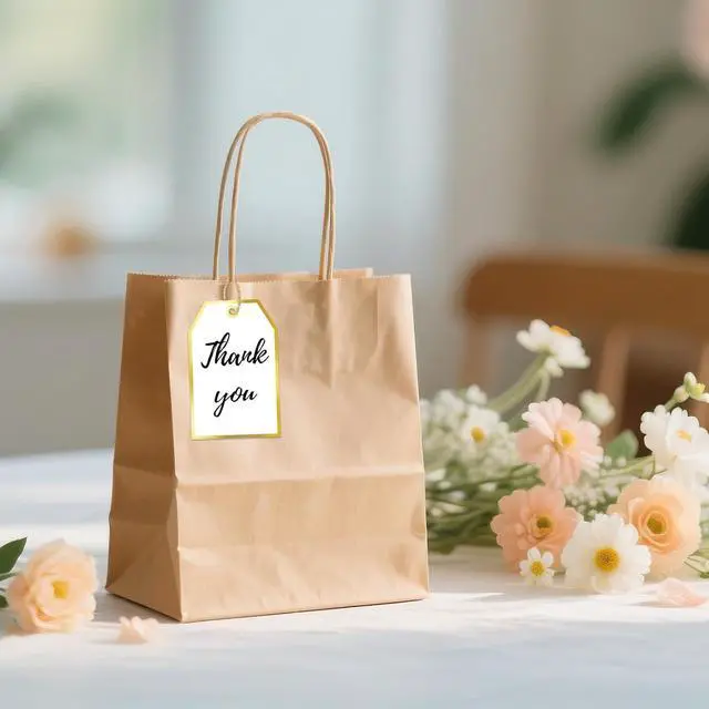 Alt view image 4 of 7 - G2PLUS Gift Tags with String, 100Pcs White Blank Gift Wrap Tag, 3.3x2.2in