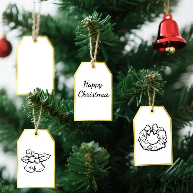 Alt view image 5 of 7 - G2PLUS Gift Tags with String, 100Pcs White Blank Gift Wrap Tag, 3.3x2.2in