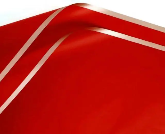 Main image of OPHRBU 20 Sheets Gold Edge Flower Wrapping Paper Sheets for Gift Red