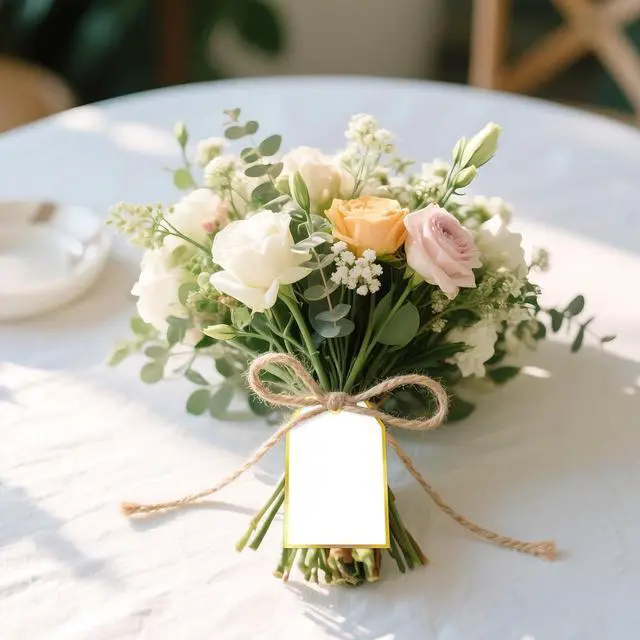 Alt view image 7 of 7 - G2PLUS Gift Tags with String, 100Pcs White Blank Gift Wrap Tag, 3.3x2.2in