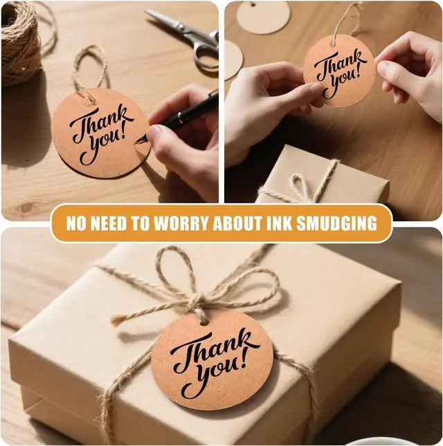 Alt view image 5 of 7 - 200pcs Kraft Gift Tags - Round Paper Tags