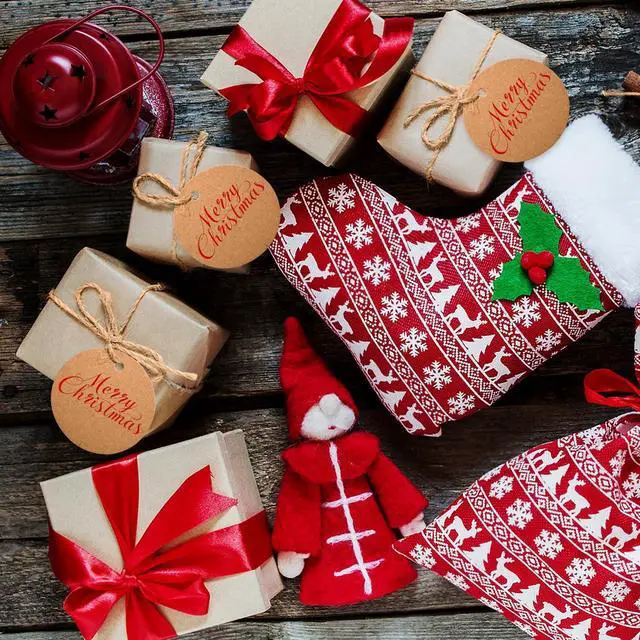 Alt view image 7 of 7 - 200pcs Kraft Gift Tags - Round Paper Tags