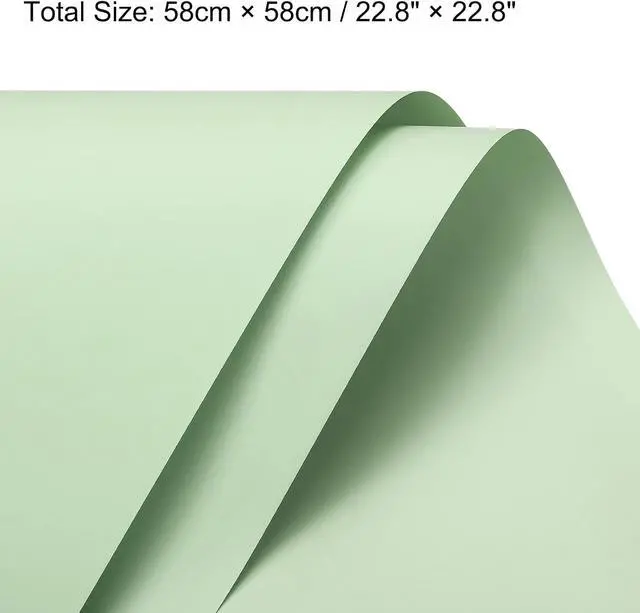 Alt view image 2 of 7 - MECCANIXITY 10 Pcs Flower Wrapping Paper 22.8x22.8 Inch Waterproof Florists Wrapping Paper for Florist Bouquet Supplies, DIY Crafts, Gift/Gift Box Packaging Light Green