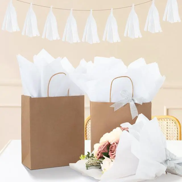Alt view image 4 of 7 - Simetufy 115 Sheets White Tissue Paper for Gift Bags Packaging 14 x 20 Inch