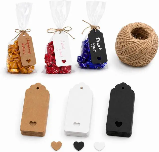 Main image of Kraft Thank You Gift Tags with Jute Twine, Classic, 150 Count