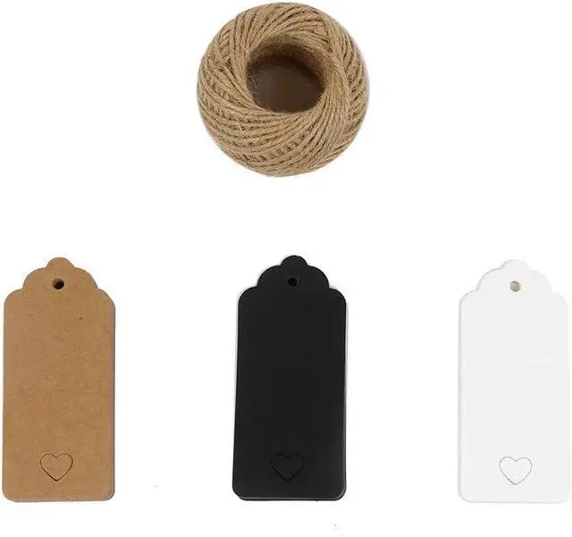 Alt view image 5 of 7 - Kraft Thank You Gift Tags with Jute Twine, Classic, 150 Count