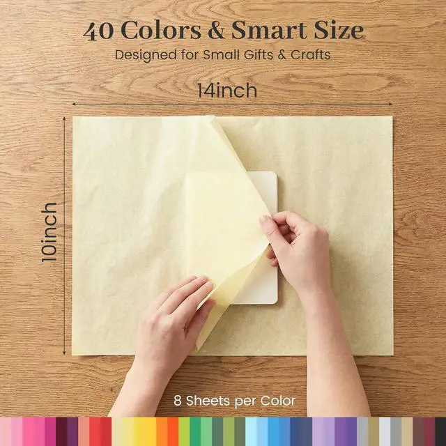 Alt view image 4 of 7 - Koogel Tissue Paper 320 Sheets, 14 X 10 inch 40 Colors for Gift Bags
