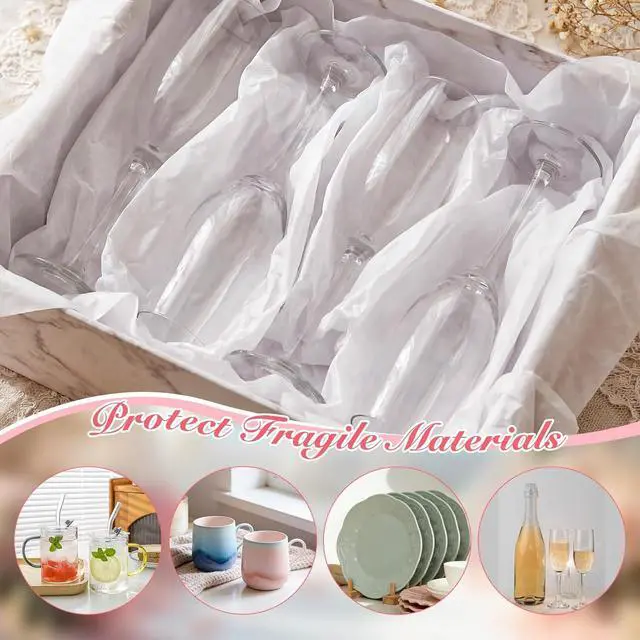 Alt view image 6 of 7 - woric 80 Sheets White Tissue Paper Bulk for Gift Bags & Crafts, 20" x 14"