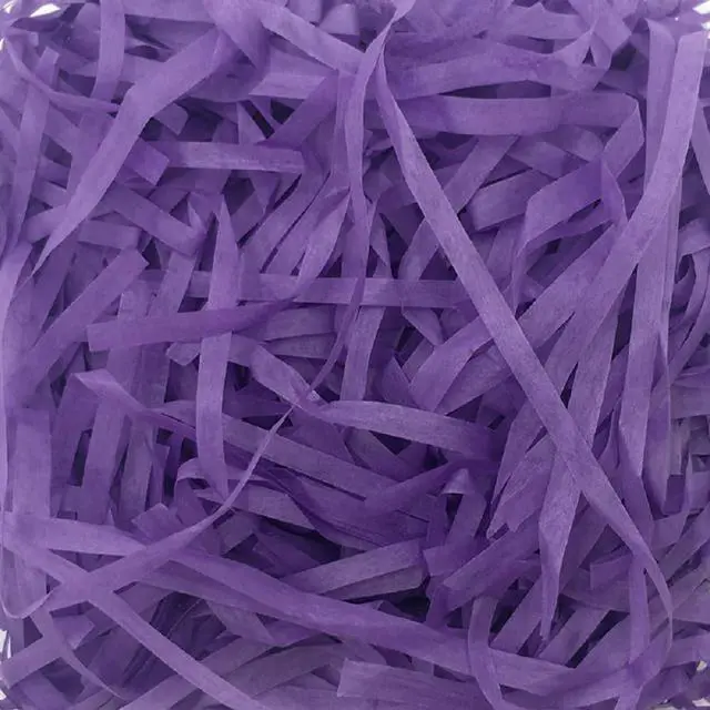 Main image of LKQBBSZ Easter Grass Basket Filler Crinkle Cut Paper Shred Basket Filler for Gift Bo Crinkle Paper Hamper Shreds (Purple)