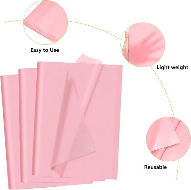 Alt view image 2 of 6 - 40 Sheets Pink Tissue Paper for Gift Bags Valentines Day Weddings Birthday Fall Decoration Sunflower DIY Art Crafts Packaging Wrapping Paper Bulk, 14 x 20 Inch