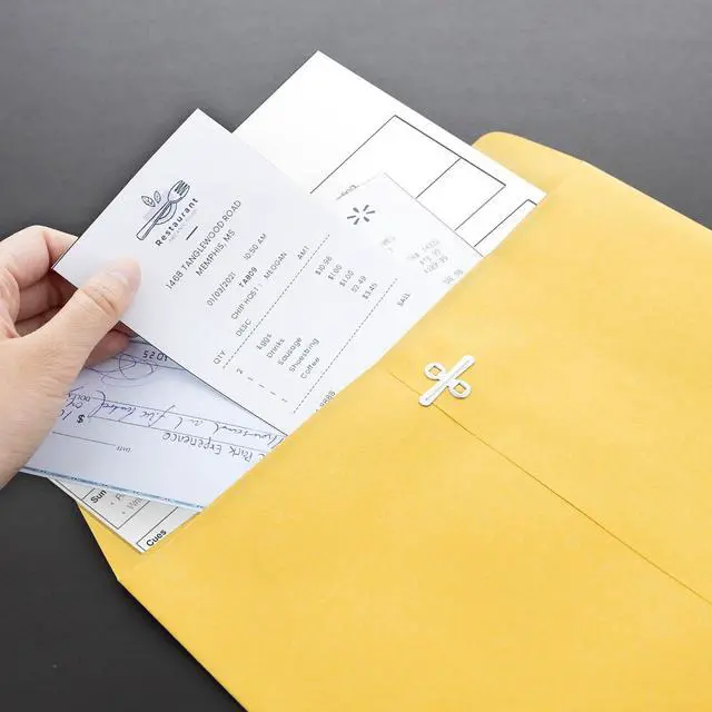Alt view image 6 of 7 - BAZIC Products Clasp Envelope 10" x 13", Gummed Seal Eyelet Closure, Brown Kraft Paper Catalog Mailing Envelopes for Home Office School (3/Pack), 1-Pack