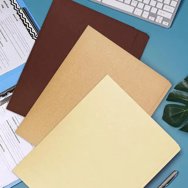 Alt view image 4 of 7 - 12 Pcs Brown File Folders Letter Size Colored Manilla File Folders with 1/3-cut Tabs Decorative File Pockets for Office School Business Home Organizer (12, Brown Series)