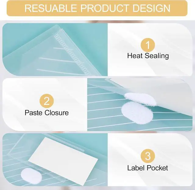 Alt view image 4 of 7 - 10 Pack, Clear Plastic Envelopes File Folders, HeavyDuty Document Holder with Label Pockets for Letter and A4 Size, Document Folder for School Home Work Office Organizer (10)