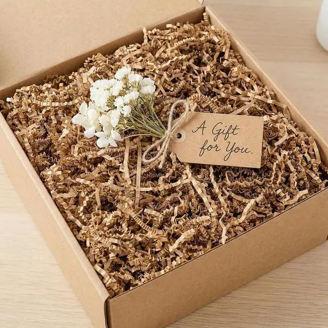 Alt view image 3 of 7 - KEYKEYSEACRO 5OZ Crinkle Cut Paper Shred Filler Shredded Tissue, Raffia Grass Paper Stuffing For Birthdays, Weddings, Boxes Bags, Basket Filler, Anniversaries,Gift Wrapping Filler Decoration