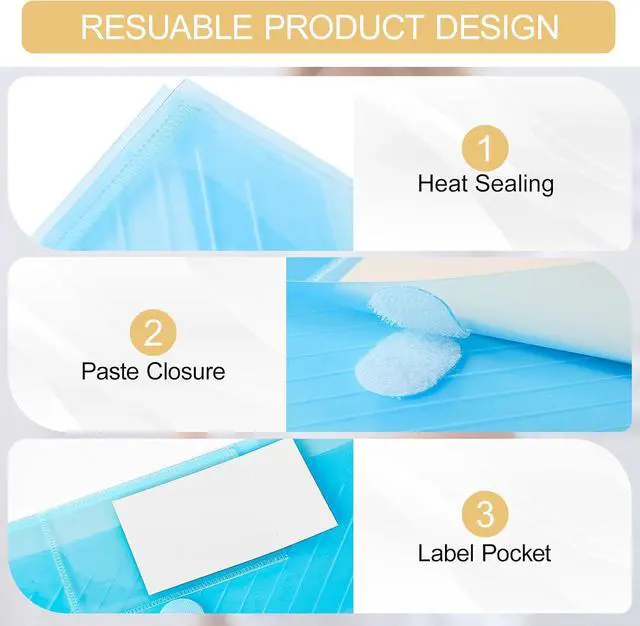 Alt view image 4 of 7 - 10 Pack, Plastic Envelopes File Folders, HeavyDuty Document Folder for Letter and A4 Size, Clear Document Holder with Label Pockets for School Home Work Office Organizer (10)