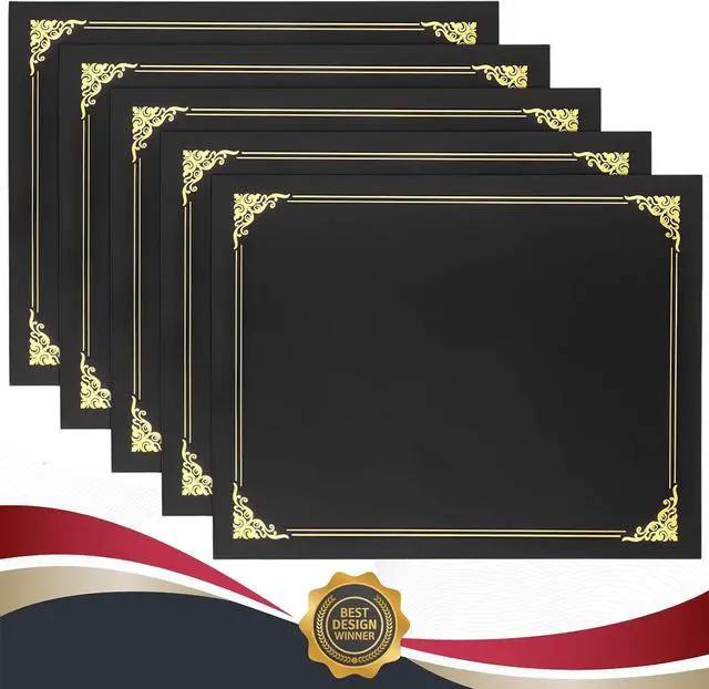 Main image of 10 Packs Certificate Holders, Black Certificate Covers, Diploma Holders