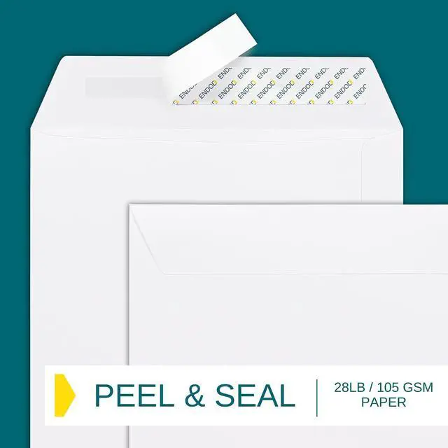Alt view image 4 of 7 - 9x12 Envelopes Self Seal - 15 Pack - Open End White Mailing Envelopes for Catalogs, Presentatios, Oversized Documents - Self Sealing Envelopes with Peel and Seal Closure - 28lb Heavyweight Paper