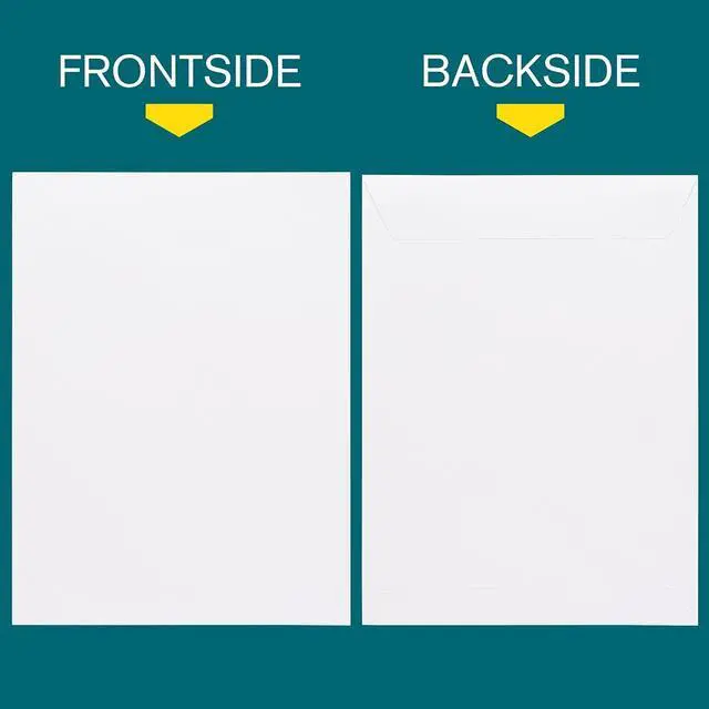 Alt view image 2 of 7 - 9x12 Envelopes Self Seal - 15 Pack - Open End White Mailing Envelopes for Catalogs, Presentatios, Oversized Documents - Self Sealing Envelopes with Peel and Seal Closure - 28lb Heavyweight Paper