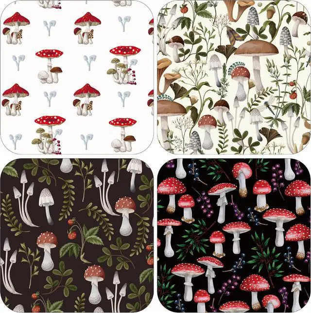 Alt view image 6 of 7 - ZINTBIAL Mushroom Wrapping Paper for Kids Adults- Black White Funny Plant Gift Packaging for Spring Easter Holiday - 20 x 29 Inches, 8 Folded Sheets, Easy to Store