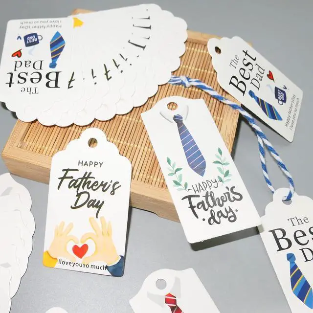 Alt view image 3 of 7 - HADDIY Happy Father's Day Tags,60 Pcs Dad Gift Tags for Wrapping Supplies