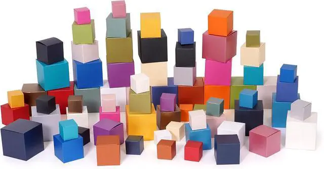 Alt view image 5 of 5 - Quotidian Navy Blue Paper Glitter Gift Boxes with Lids 2x2x2 in, 12 Count