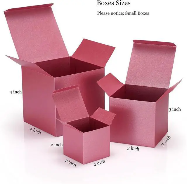 Alt view image 4 of 5 - Quotidian Navy Blue Paper Glitter Gift Boxes with Lids 2x2x2 in, 12 Count