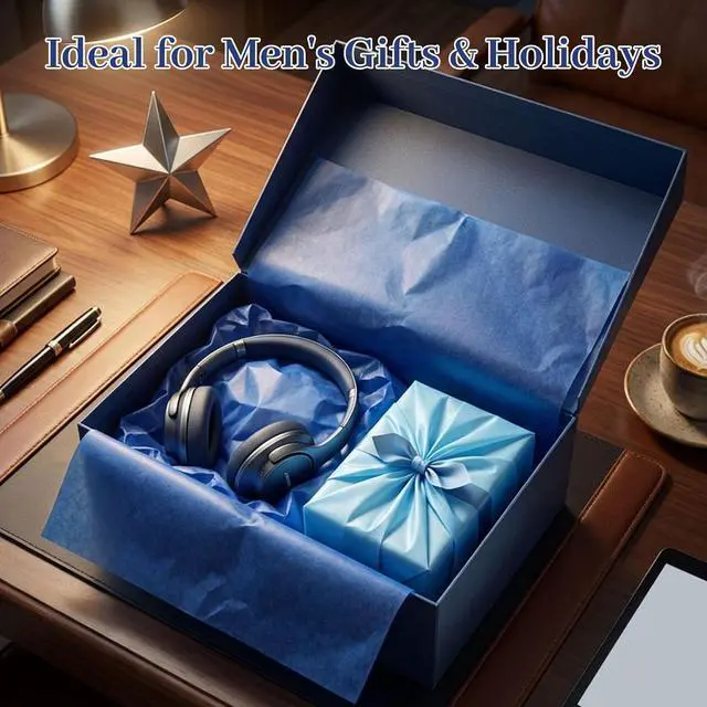 Alt view image 3 of 7 - Koogel Blue Tissue Paper 320 Sheets, 14 X 10 inch 4 Colors for Gift Bags
